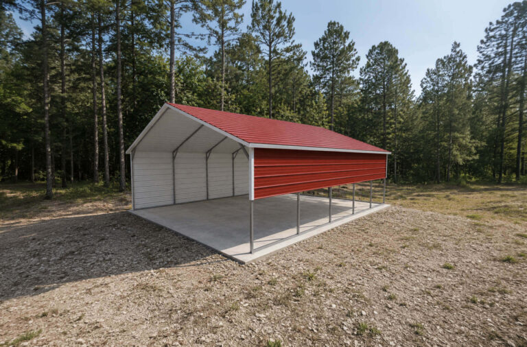 20x25 Boxed Eave Style Carports