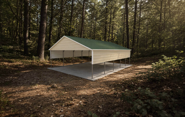 20x25 Boxed Eave Style Carports
