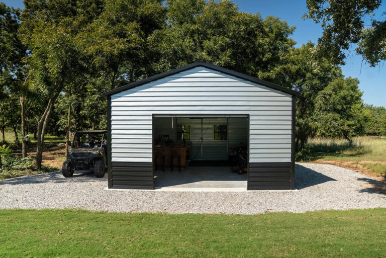 20x25 Vertical Roof Metal Garage