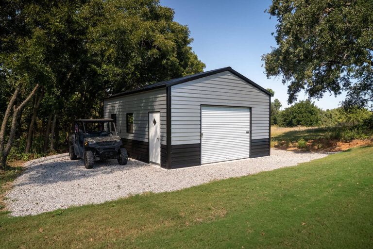 20x25 Vertical Roof Metal Garage