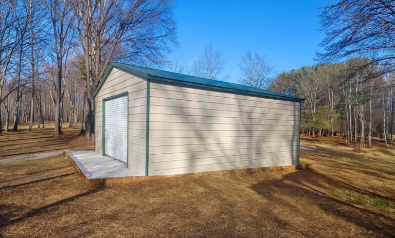 20x25 Vertical Roof Metal Garage