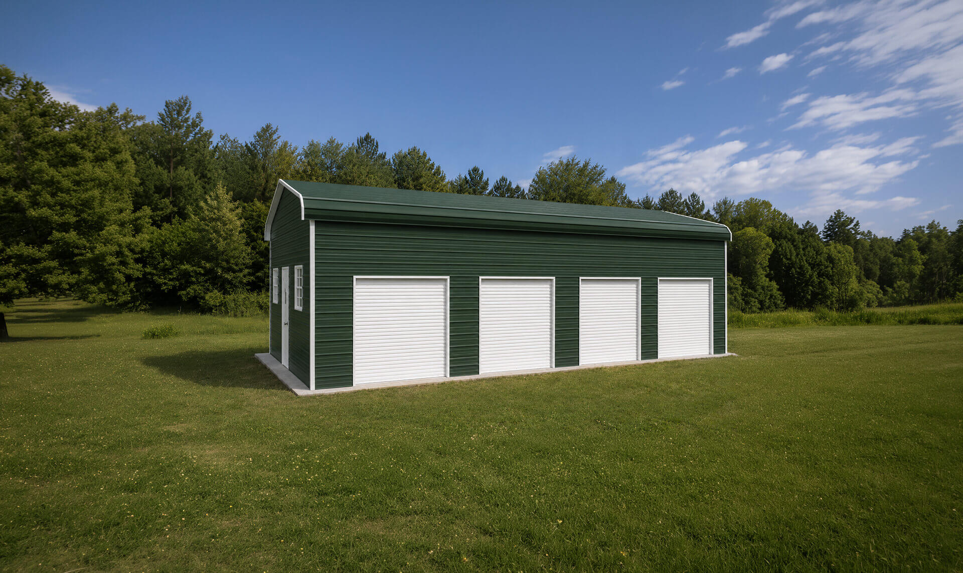 20x35 Regular Roof Metal Garage - Alan's Factory Outlet