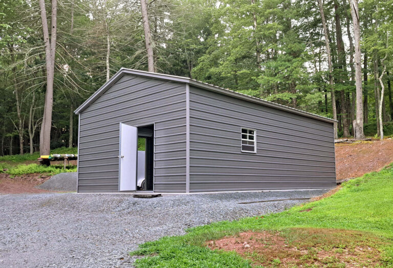20x35 Vertical Roof Metal Garage
