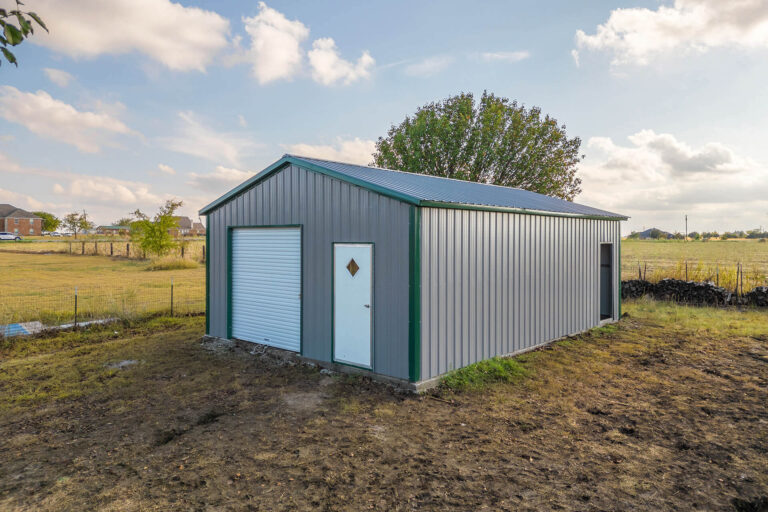 20x35 Vertical Roof Metal Garage