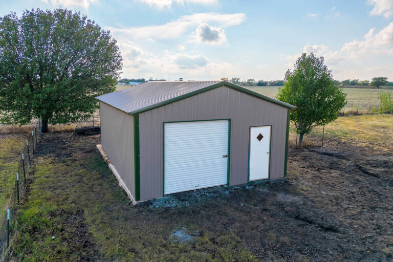 20x35 Vertical Roof Metal Garage