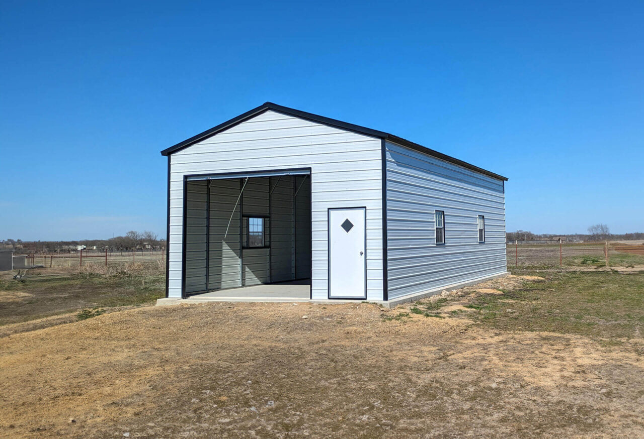 20x40 Vertical Roof Metal Garage