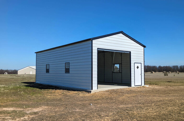 20x40 Vertical Roof Metal Garage