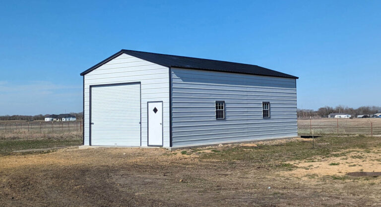 20x40 Vertical Roof Metal Garage