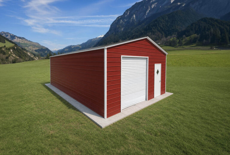 20x40 Vertical Roof Metal Garage
