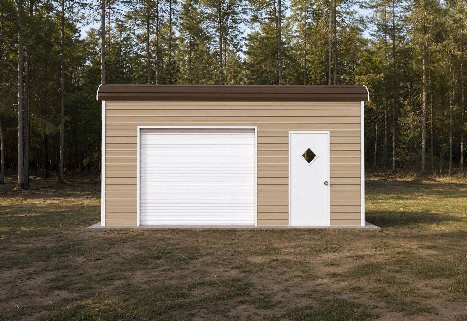 22x20 Regular Roof Metal Garage Florida - Alan's Factory Outlet