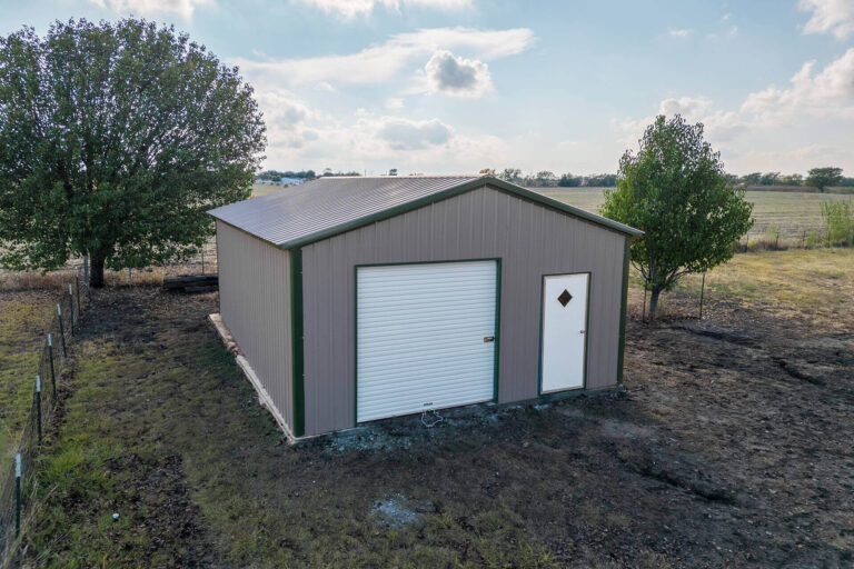 22x20 Vertical Roof Metal Garage