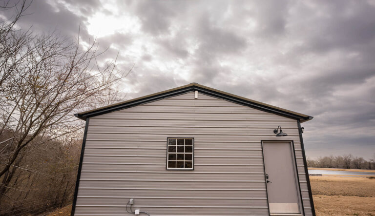22x20 Vertical Roof Metal Garage