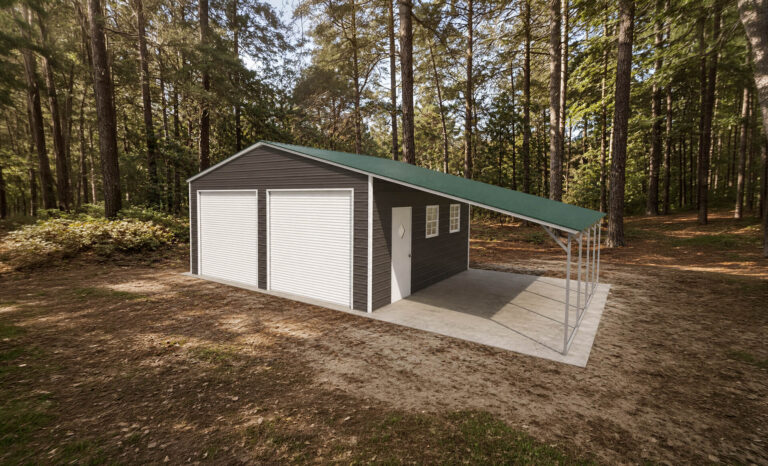 22x20 Vertical Roof Metal Garage