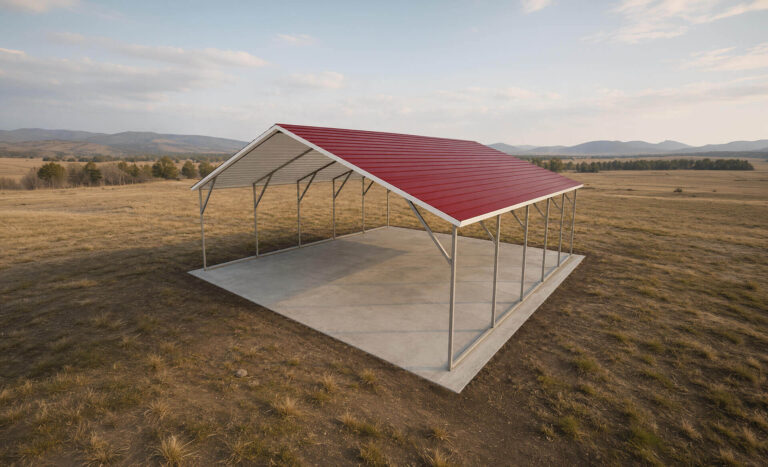22x25 Boxed Eave Style Carports