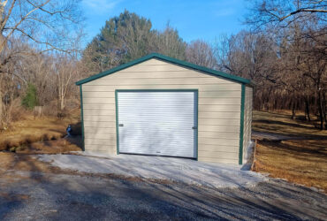 22x25 Vertical Roof Metal Garage