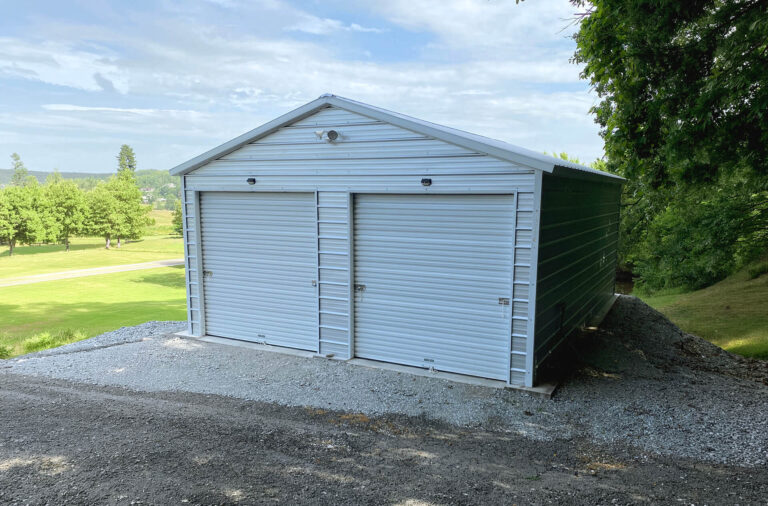 22x25 Vertical Roof Metal Garage