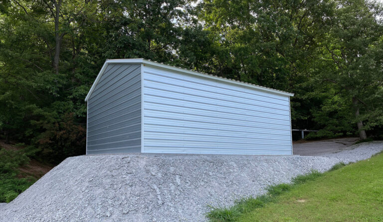 22x25 Vertical Roof Metal Garage