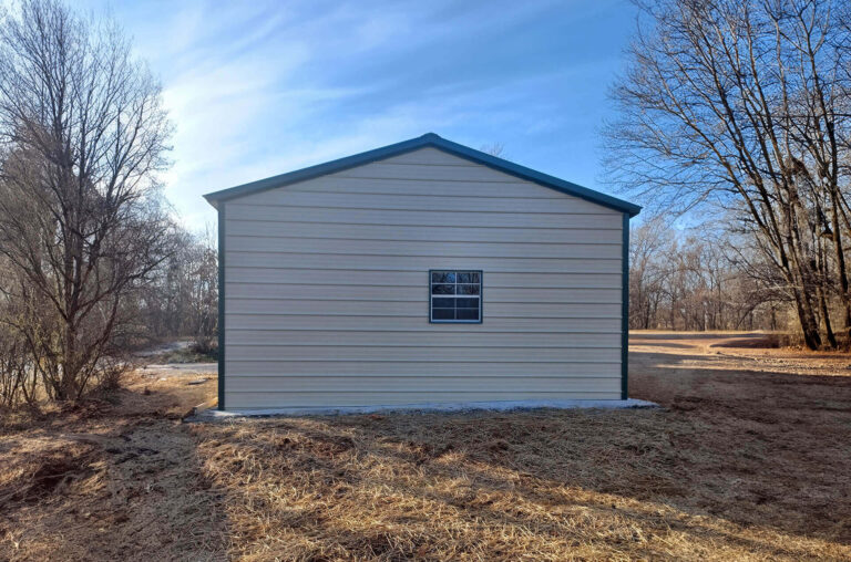 22x25 Vertical Roof Metal Garage