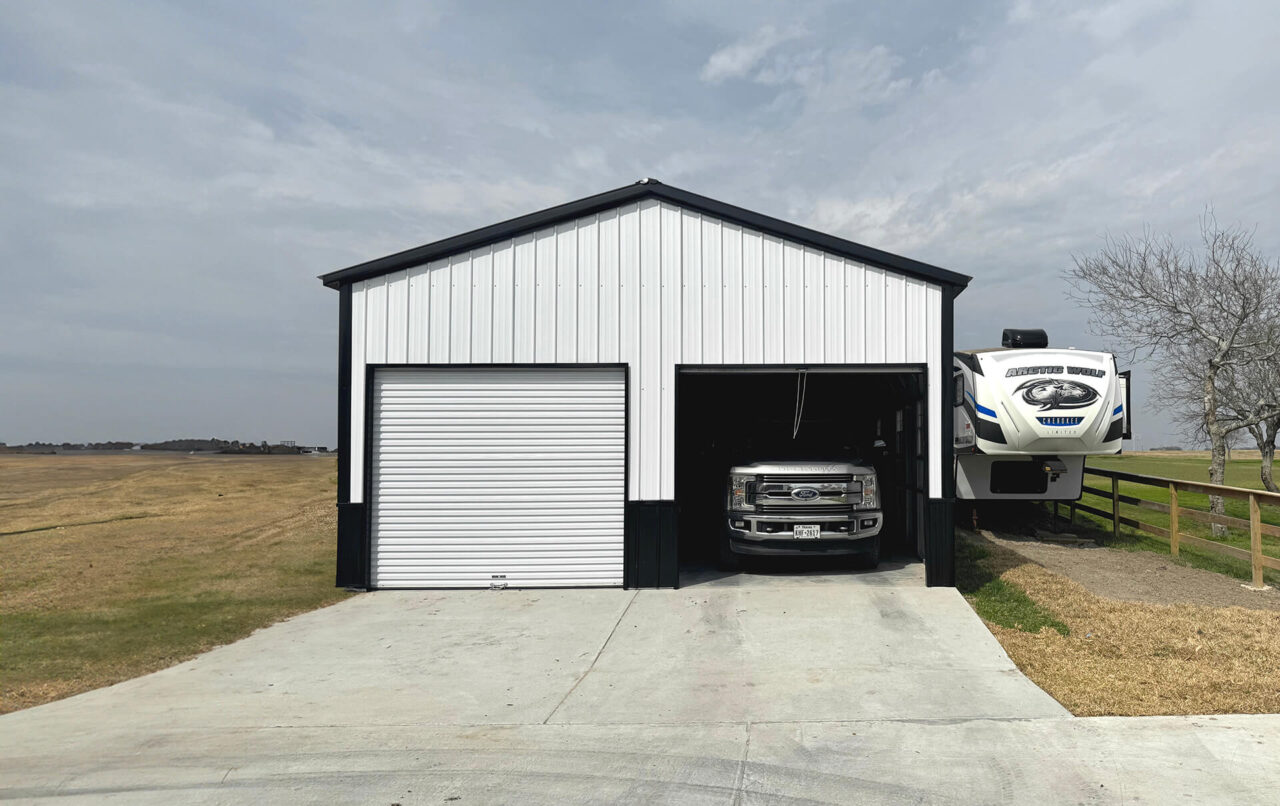22x30 Vertical Roof Metal Garage