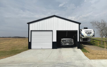 22x30 Vertical Roof Metal Garage