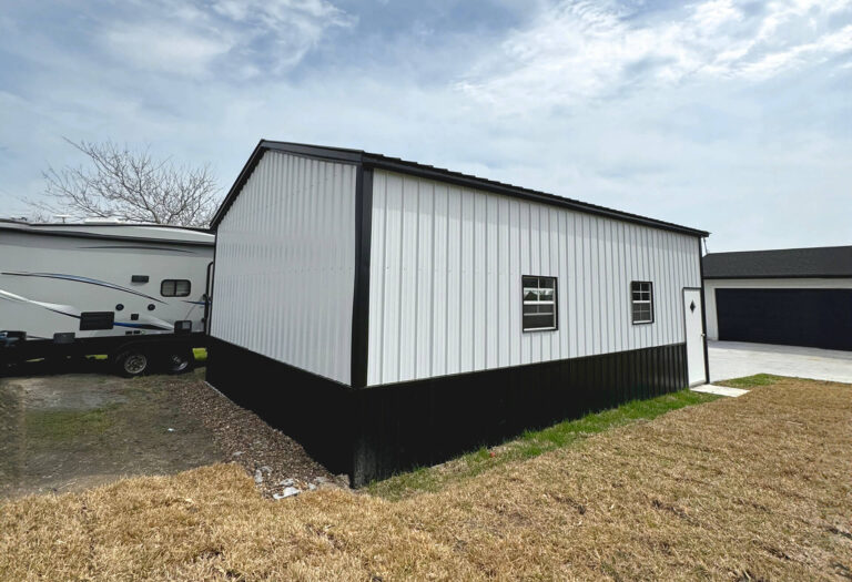22x30 Vertical Roof Metal Garage