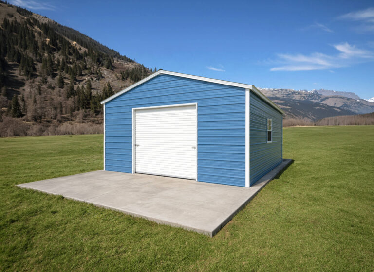 22x30 Vertical Roof Metal Garage
