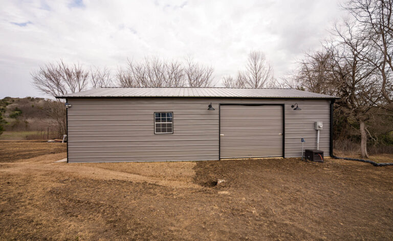 22x35 Vertical Roof Metal Garage