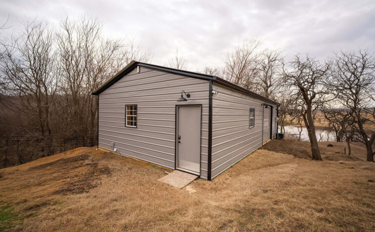 22x35 Vertical Roof Metal Garage