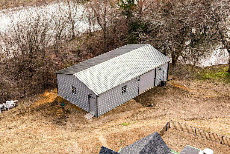 22x35 Vertical Roof Metal Garage