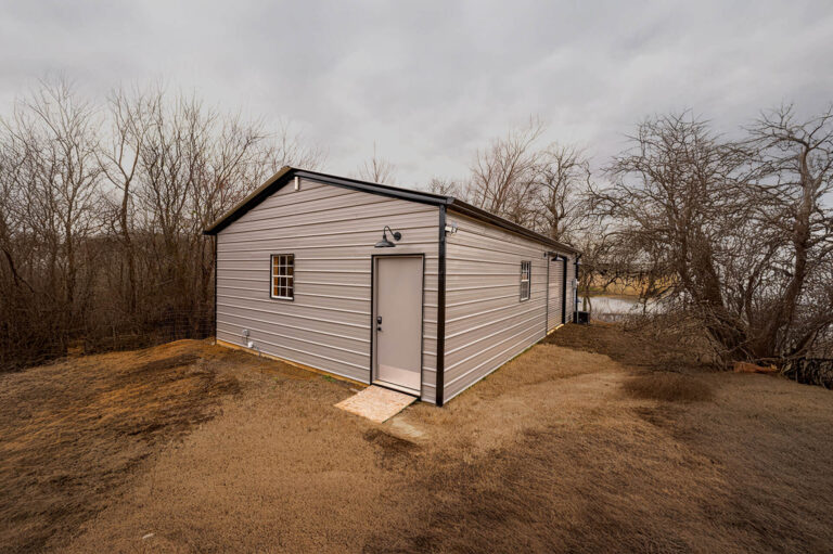 22x45 Vertical Roof Metal Garage