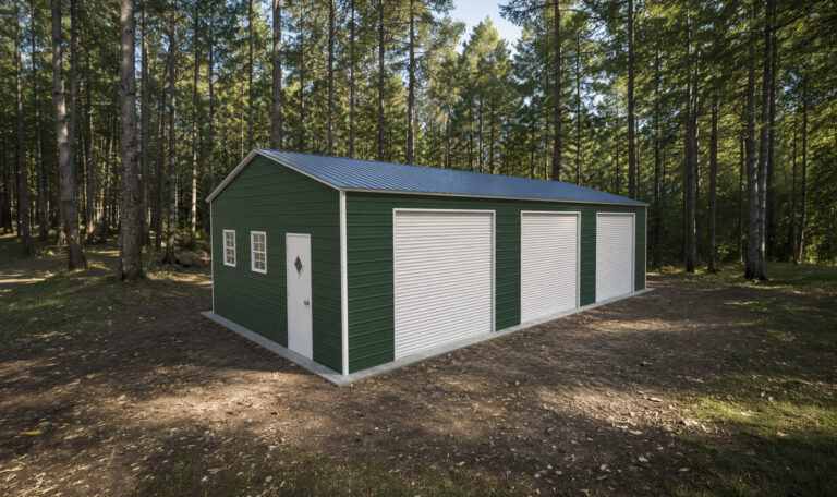 22x40 Vertical Roof Metal Garage