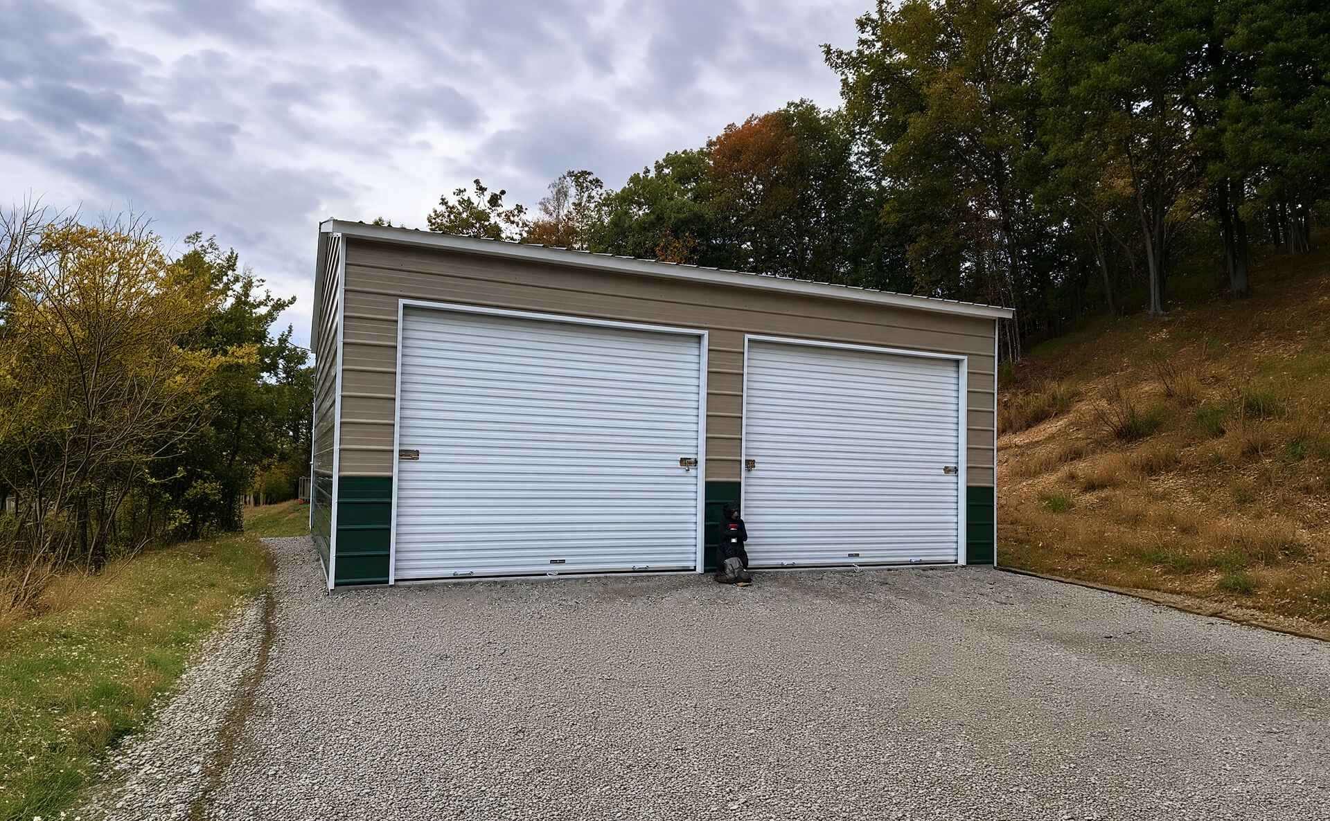 24x20 Vertical Roof Metal Garage - Alan's Factory Outlet