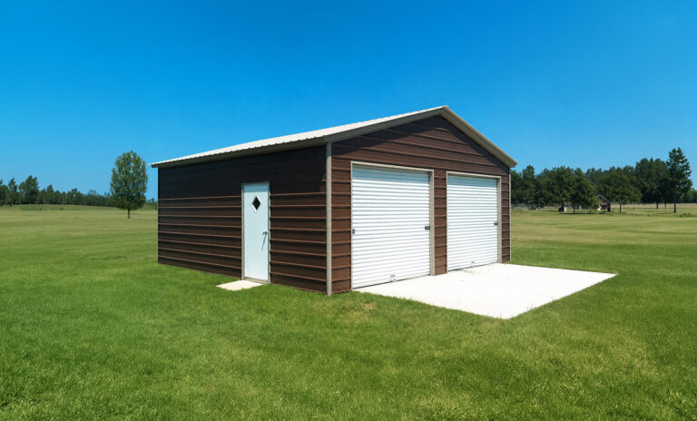 24x20 Vertical Roof Metal Garage