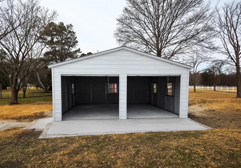 24x20 Vertical Roof Metal Garage