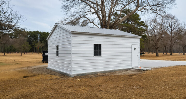 24x20 Vertical Roof Metal Garage