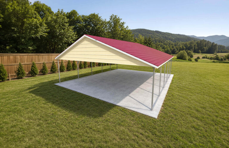 24x25 Boxed Eave Style Carports