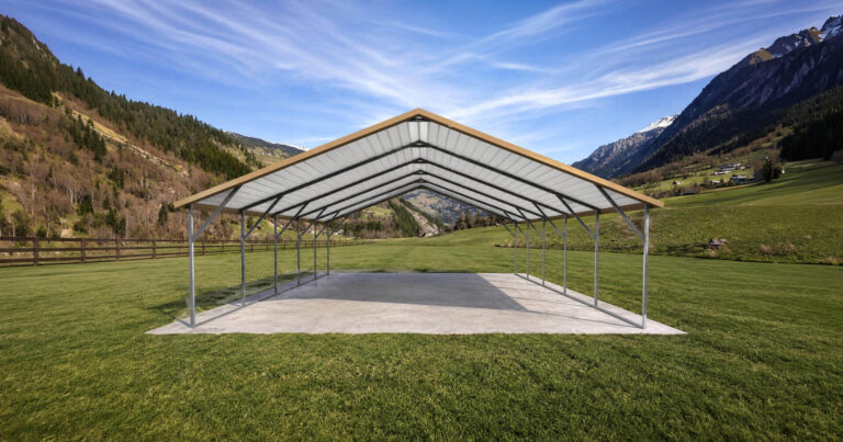 24x25 Boxed Eave Style Carports