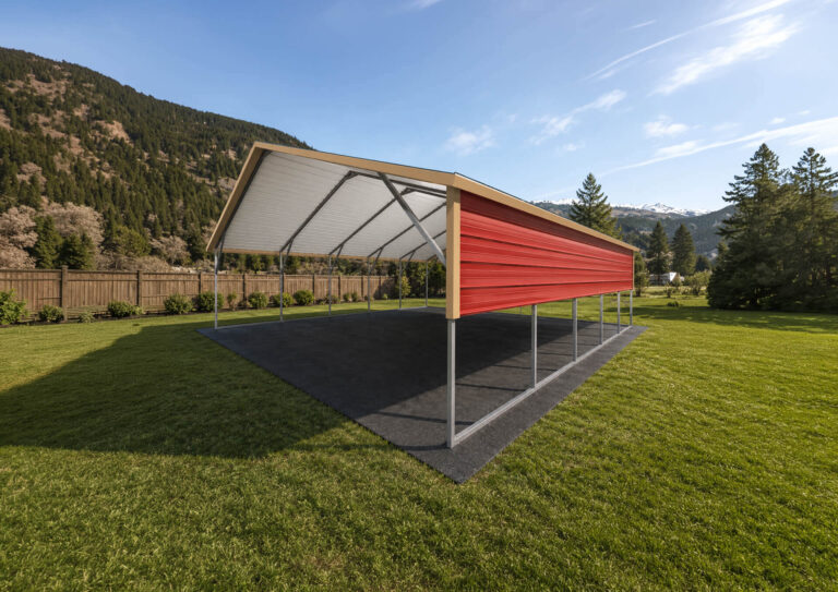 24x25 Boxed Eave Style Carports