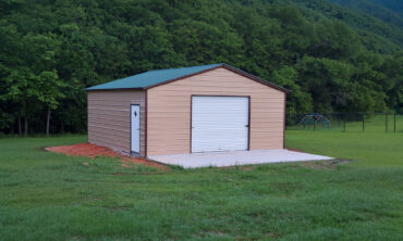 24x25 Vertical Roof Metal Garage