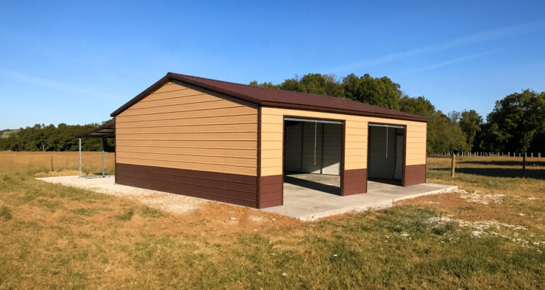 24x25 Vertical Roof Metal Garage