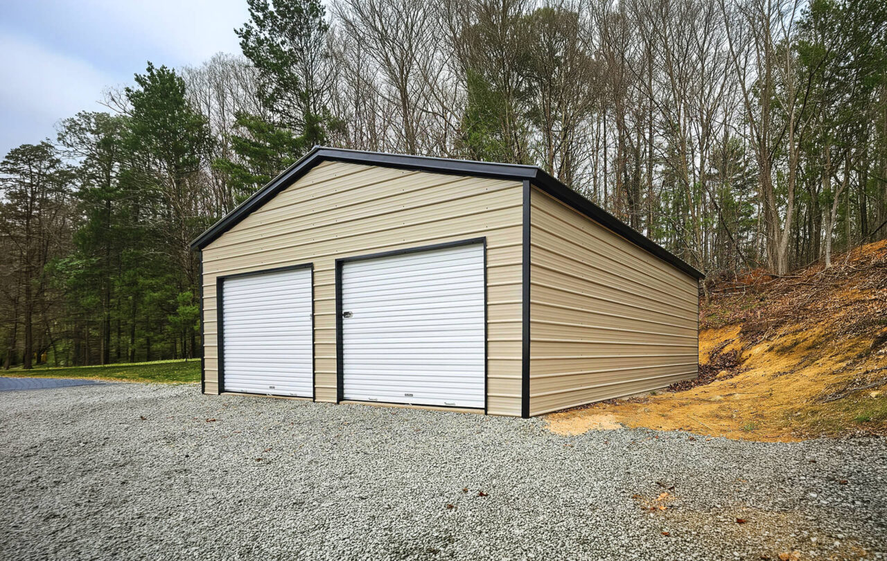 24x30 Vertical Roof Metal Garage