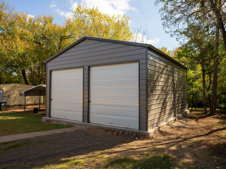 24x30 Vertical Roof Metal Garage