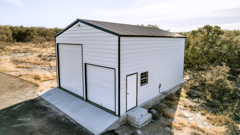 24x30 Vertical Roof Metal Garage