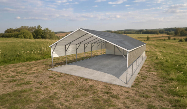 24x35 Boxed Eave Style Carports