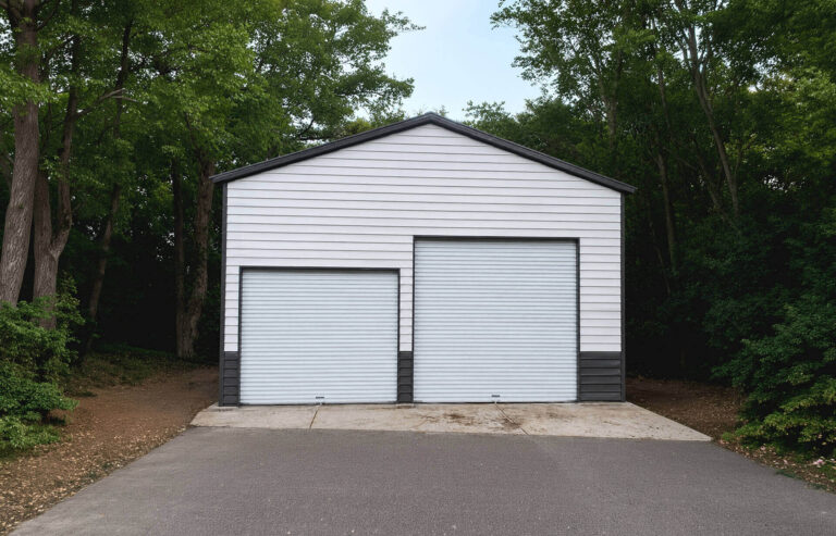 24x35 Vertical Roof Metal Garage