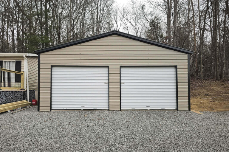 24x35 Vertical Roof Metal Garage