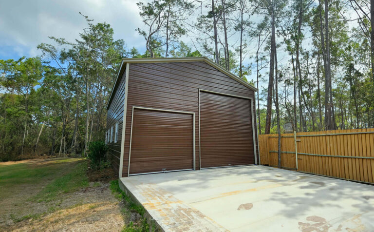 24x35 Vertical Roof Metal Garage