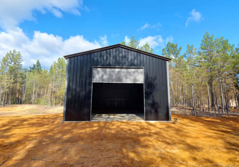 24x40 Vertical Roof Metal Garage