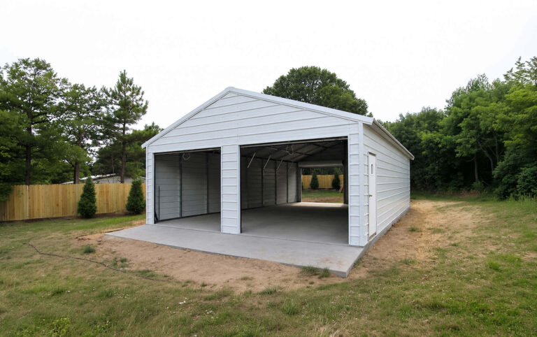 24x40 Vertical Roof Metal Garage