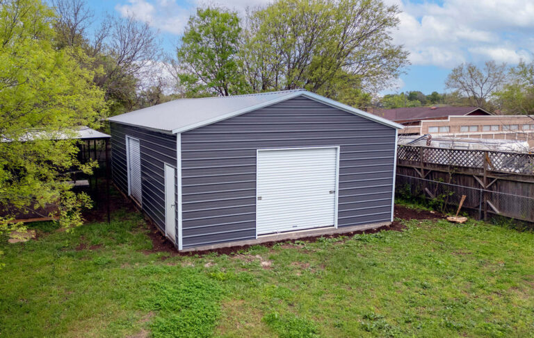 24x40 Vertical Roof Metal Garage